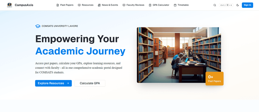 CampusAxis – University Portal screenshot